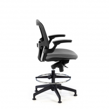 ergonomischer hocker grau burostuhl netzstoff feste armlehnen 6