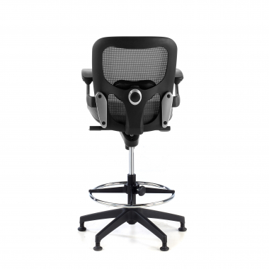 ergonomischer hocker grau burostuhl netzstoff feste armlehnen 9