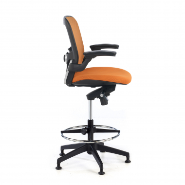 ergonomischer hocker orange burostuhl netzstoff feste armlehnen 5