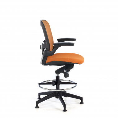 ergonomischer hocker orange burostuhl netzstoff feste armlehnen 6