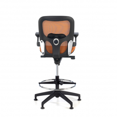 ergonomischer hocker orange burostuhl netzstoff feste armlehnen 8