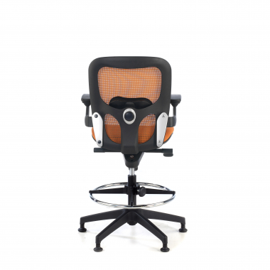ergonomischer hocker orange burostuhl netzstoff feste armlehnen 9
