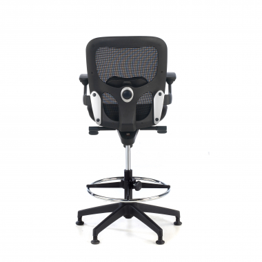 ergonomischer hocker schwarz burostuhl netzstoff feste armlehnen 7
