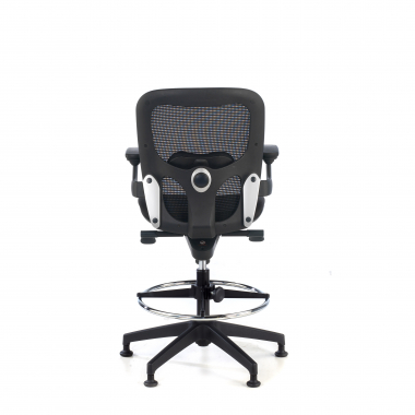 ergonomischer hocker schwarz burostuhl netzstoff feste armlehnen 8