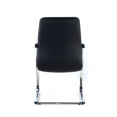 konferenzstuhl schwarz naturleder gepolsterte armlehnen 9