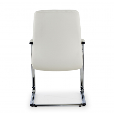 konferenzstuhl weiss naturleder gepolsterte armlehnen 9