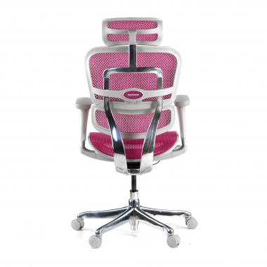 ergonomischer burostuhl weiss rosa weisse struktur netz netzstoff bewegliche armlehnen kopfstutze 9