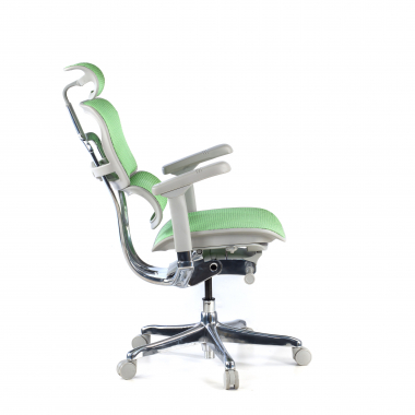 ergonomischer burostuhl weiss grun weisse struktur netz netzstoff 5d verstellbare armlehnen kopfstutze 5