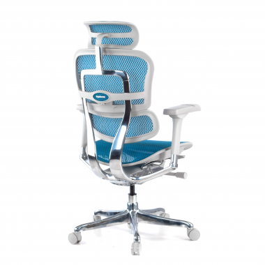 ergonomischer burostuhl weiss blau weisse struktur netz netzstoff 5d verstellbare armlehnen kopfstutze 6
