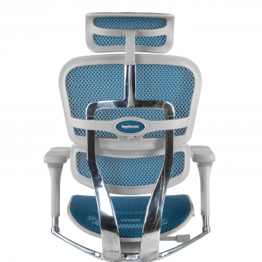ergonomischer burostuhl weiss blau weisse struktur netz netzstoff 5d verstellbare armlehnen kopfstutze 9