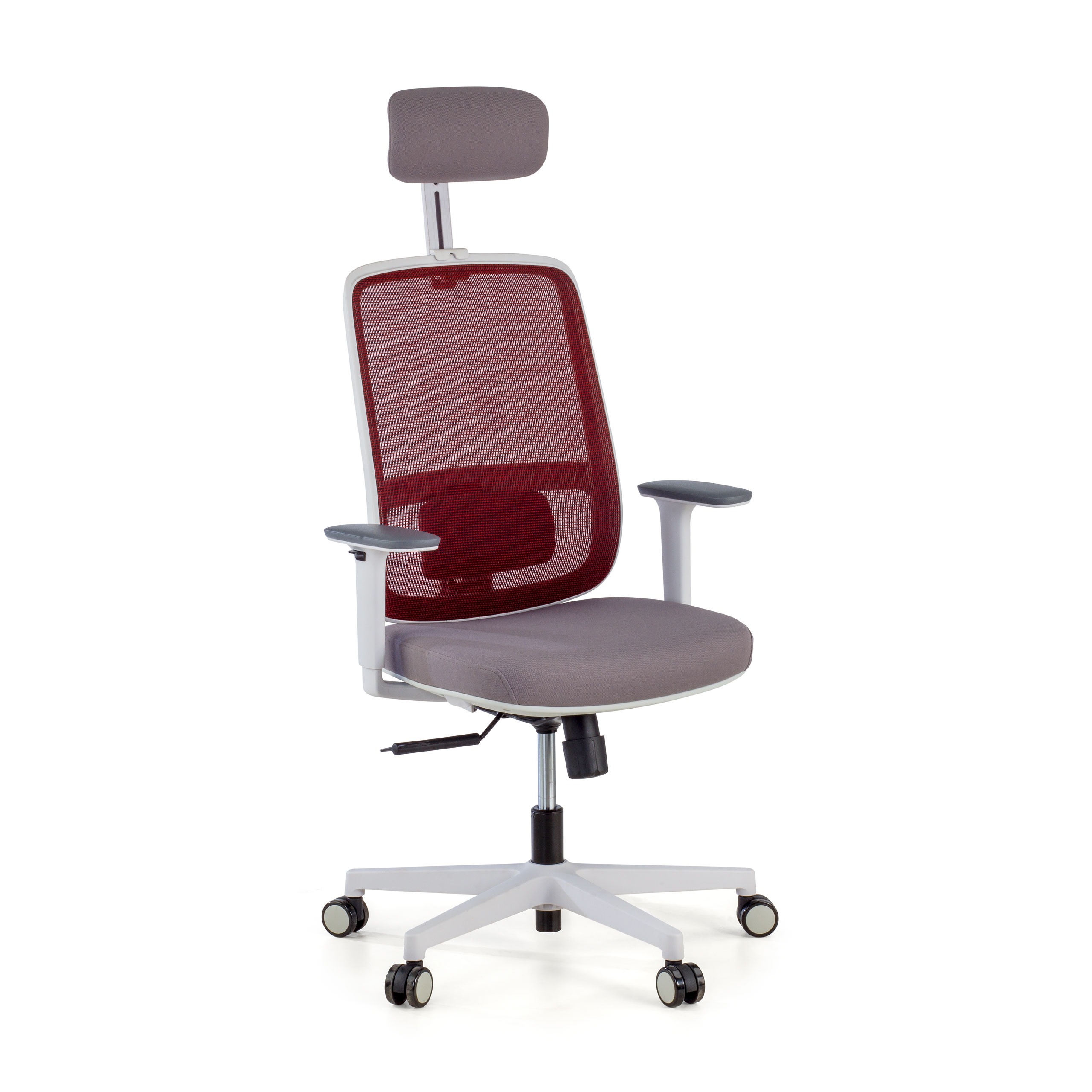 Ergonomischer Bürostuhl Kaito white, mit Kopfstütze