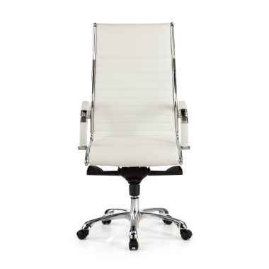 chefsessel weiss naturleder naturleder gepolsterte armlehnen 3