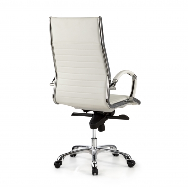 chefsessel weiss naturleder naturleder gepolsterte armlehnen 6