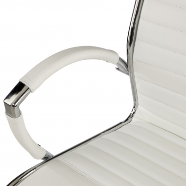 chefsessel weiss naturleder naturleder gepolsterte armlehnen 9
