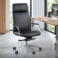 Chefsessel Prestige, hohe Rückenlehne, echtes Leder