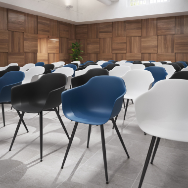 konferenzstuhl schwarz blau 4 fusse kunststoff feste armlehnen 2