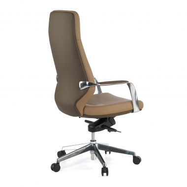 chefsessel braun hoch ruckenlehne bicolor kunstleder gepolsterte armlehnen 6