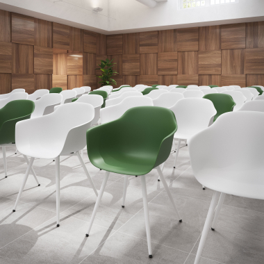 konferenzstuhl weiss grun 4 fusse kunststoff feste armlehnen 2