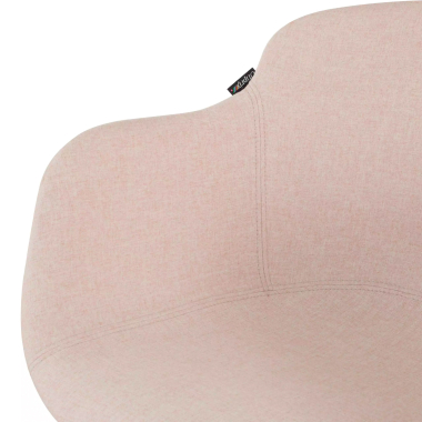 konferenzstuhl schwarz beige drehbar mit rollen stoff gepolsterte armlehnen 7