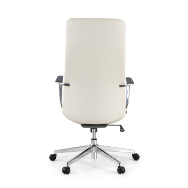 chefsessel weiss hoher rucken kunstleder feste armlehnen 6