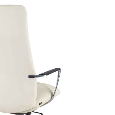 chefsessel weiss hoher rucken kunstleder feste armlehnen 10