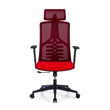 ergonomischer burostuhl rot quick netzstoff 3d verstellbare armlehnen lordosenstutze kopfstutze 3