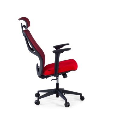 ergonomischer burostuhl rot quick netzstoff 3d verstellbare armlehnen lordosenstutze kopfstutze 5