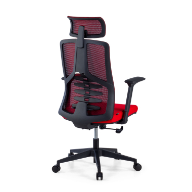 ergonomischer burostuhl rot quick netzstoff 3d verstellbare armlehnen lordosenstutze kopfstutze 6