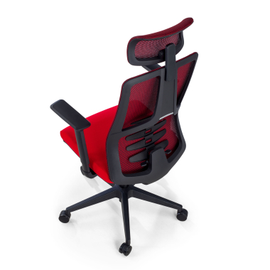 ergonomischer burostuhl rot quick netzstoff 3d verstellbare armlehnen lordosenstutze kopfstutze 8