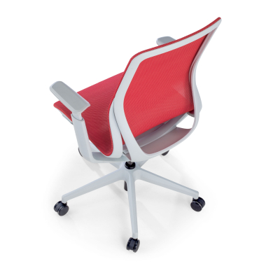 design burostuhl weiss rot kinet netzstoff 3d verstellbare armlehnen 8