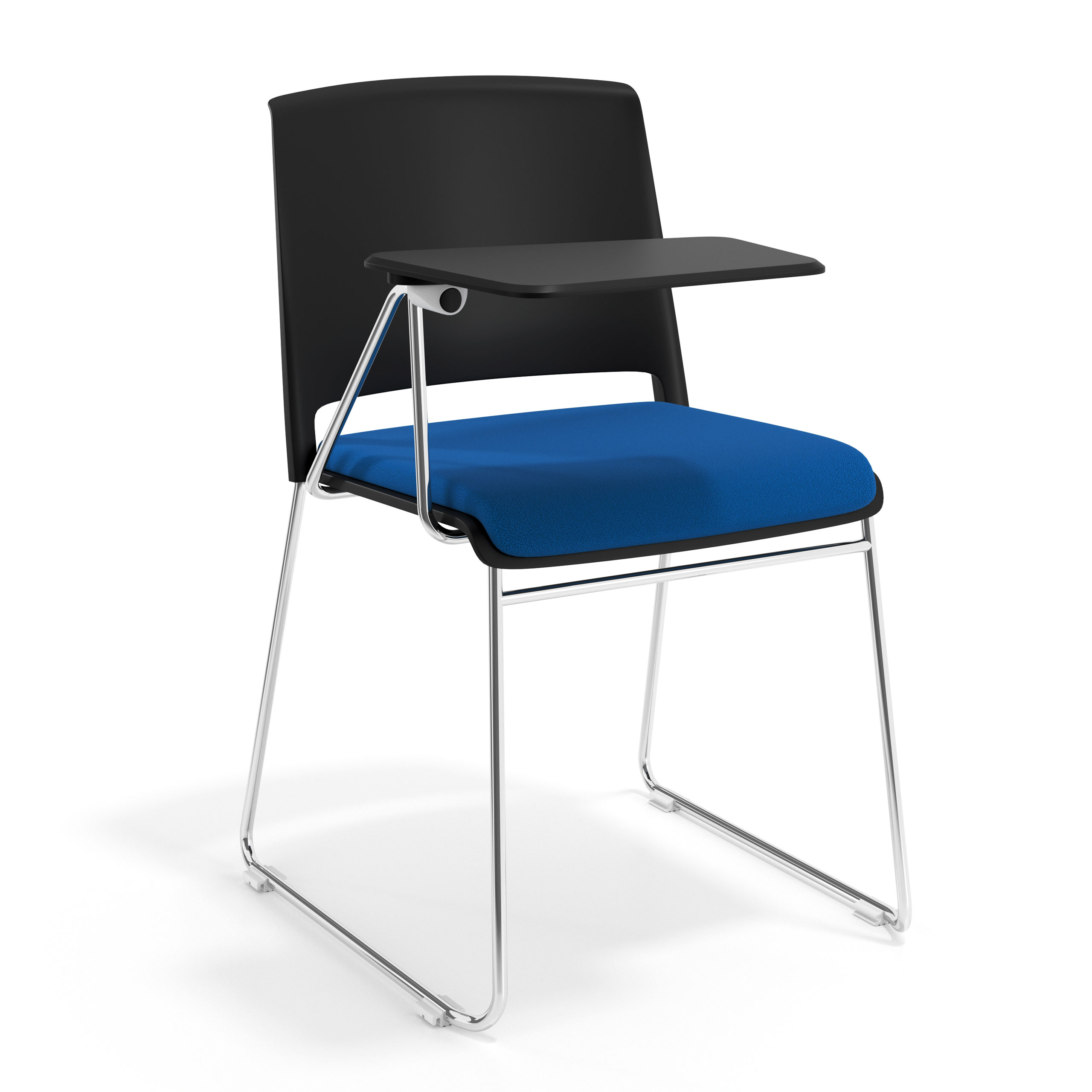 Seminarstuhl Hest, mit schreibplatte, gepolstert