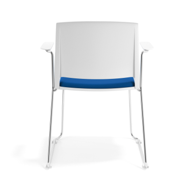 konferenzstuhl weiss blau mit armlehnen gepolstert stoff ohne armlehnen 4