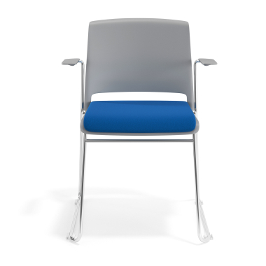 konferenzstuhl grau blau mit armlehnen gepolstert stoff ohne armlehnen 6