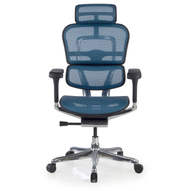 ergonomischer burostuhl blau schwarze struktur netz netzstoff 5d verstellbare armlehnen kopfstutze 3