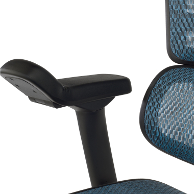 ergonomischer burostuhl blau schwarze struktur netz netzstoff 5d verstellbare armlehnen kopfstutze 10