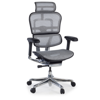ergonomischer burostuhl grau schwarze struktur netz netzstoff 5d verstellbare armlehnen kopfstutze 1