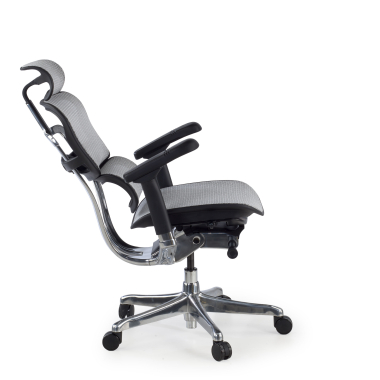 ergonomischer burostuhl grau schwarze struktur netz netzstoff 5d verstellbare armlehnen kopfstutze 5