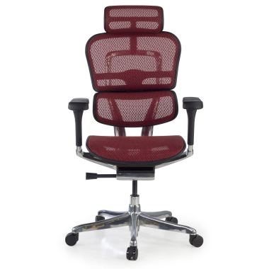 ergonomischer burostuhl rot schwarze struktur netz netzstoff 5d verstellbare armlehnen kopfstutze 3