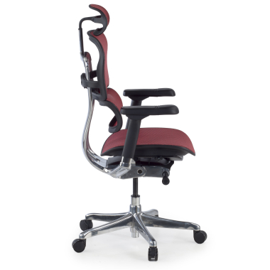 ergonomischer burostuhl rot schwarze struktur netz netzstoff 5d verstellbare armlehnen kopfstutze 4