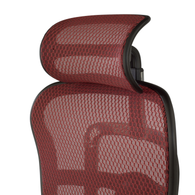 ergonomischer burostuhl rot schwarze struktur netz netzstoff 5d verstellbare armlehnen kopfstutze 8