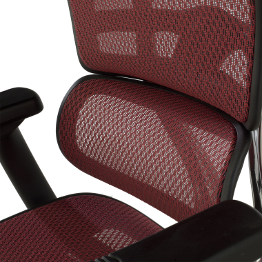 ergonomischer burostuhl rot schwarze struktur netz netzstoff 5d verstellbare armlehnen kopfstutze 9