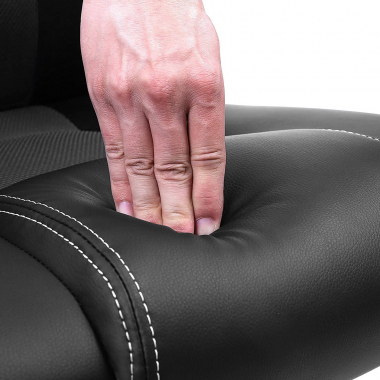 gaming stuhl schwarz racer kunstleder feste armlehnen 5