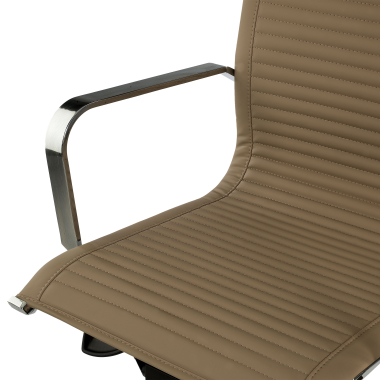 chefsessel kaffeebraun verchromte struktur kunstleder kunstleder feste armlehnen 8
