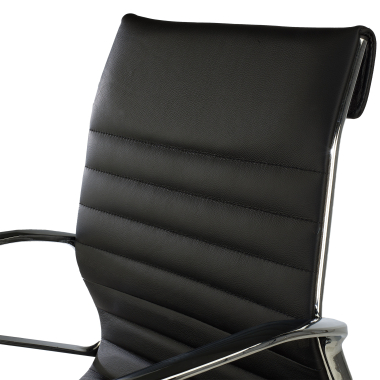 luxus burostuhl schwarz niedriger rucken naturleder naturleder feste armlehnen 9