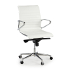 Design-Bürostuhl Cagliari, niedrige Rückenlehne, Naturleder