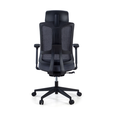 ergonomischer burostuhl grau schwarzes gestell netzstoff 3d verstellbare armlehnen lordosenstutze kopfstutze 6