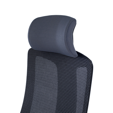 ergonomischer burostuhl grau schwarzes gestell netzstoff 3d verstellbare armlehnen lordosenstutze kopfstutze 8