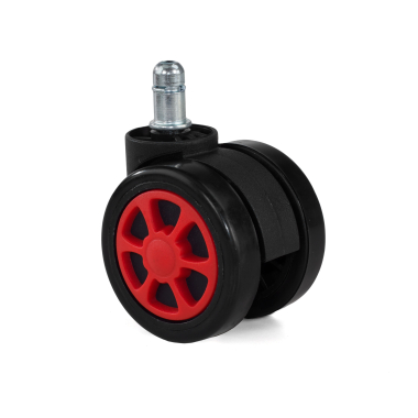 rolle fur burostuhle rot 60mm gaming 2