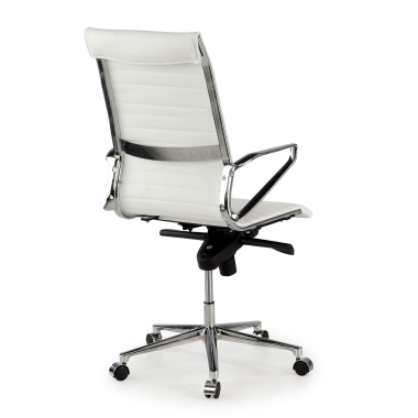luxus burostuhl weiss hoher rucken naturleder naturleder feste armlehnen 6