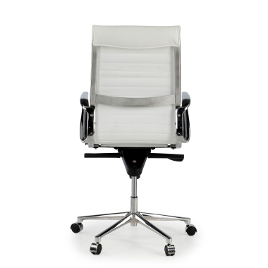 luxus burostuhl weiss hoher rucken naturleder naturleder feste armlehnen 7